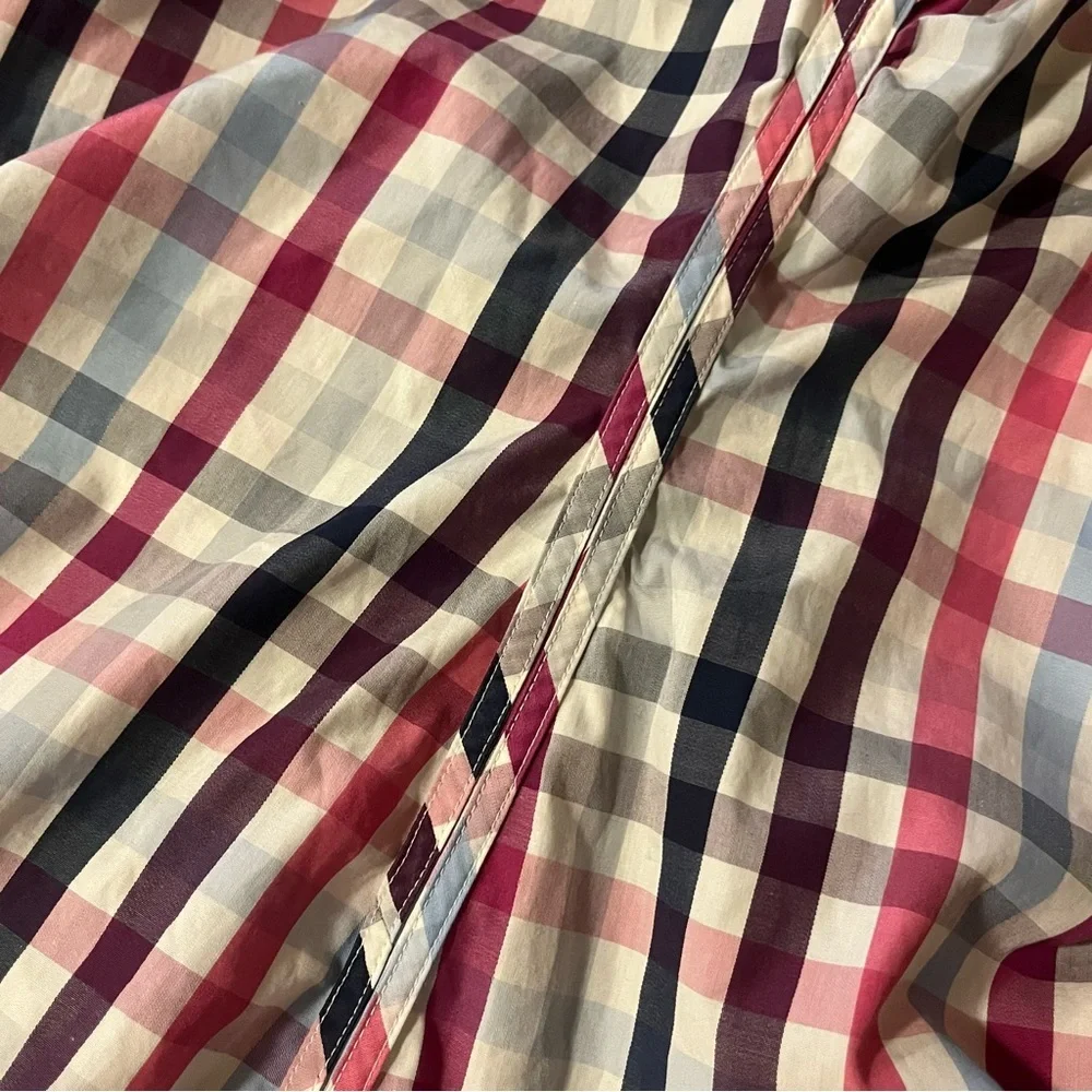 Anne Fontaine “Arielle” Plaid Cotton Shirt Dress Multicolor Button Front. Size 6 - Picture 11 of 12